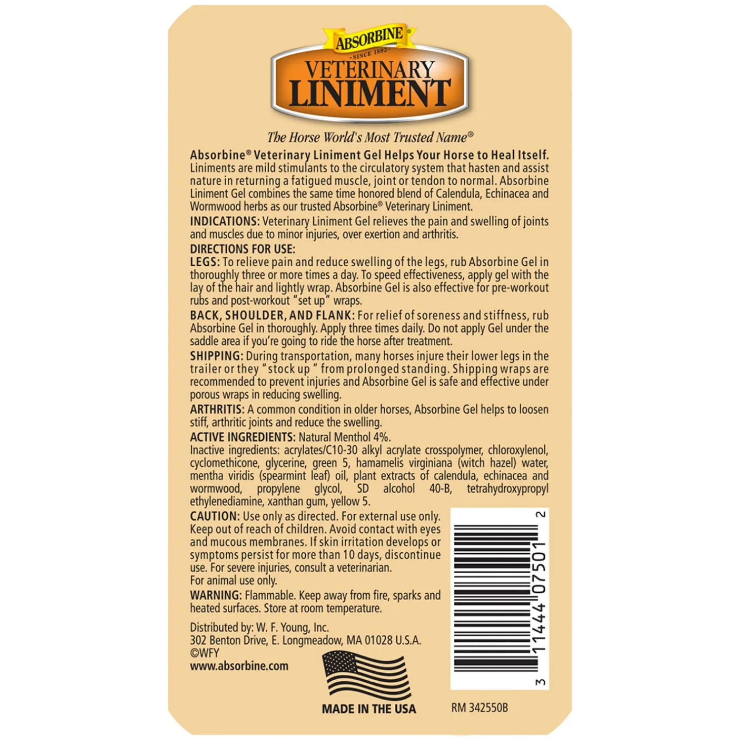 Sale ANIMAL HEALTH INT Absorbine® Liniment Gel