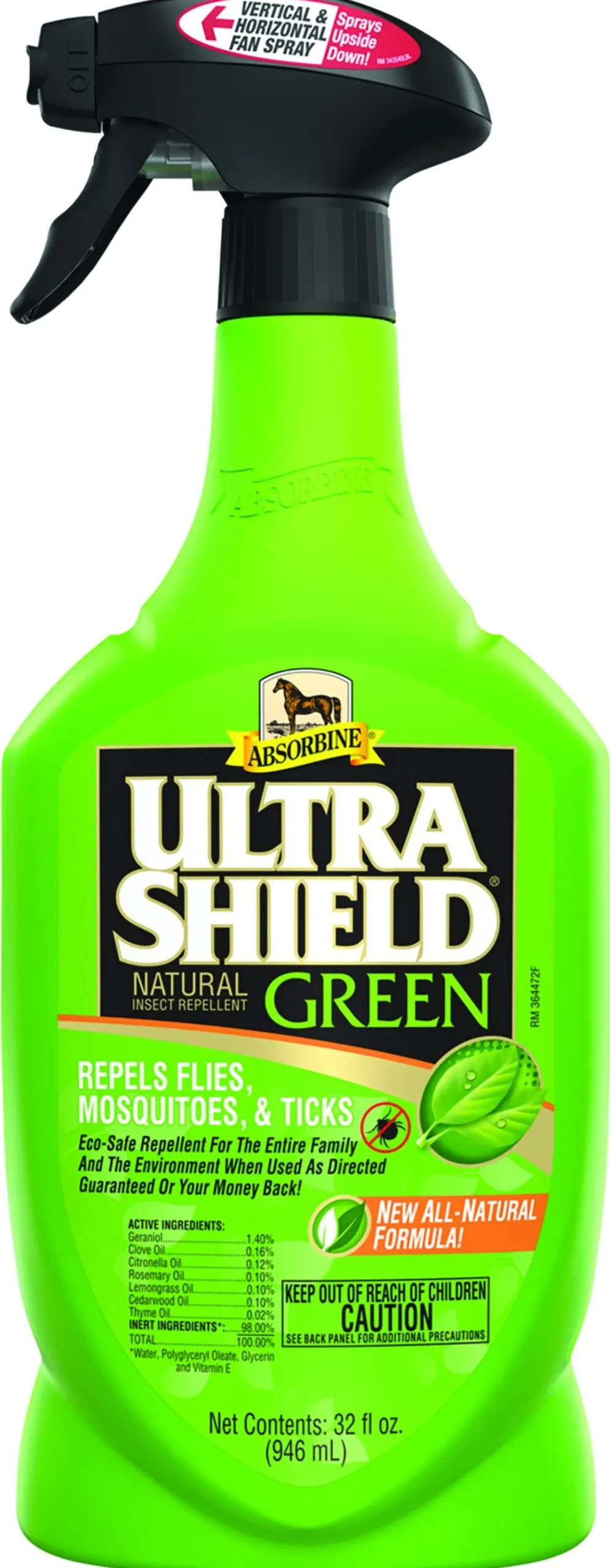 Hot ANIMAL HEALTH INT Absorbine® UltraShield® Green Natural Fly Repellent - Quart