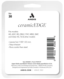 Sale ANDIS COMPANY Andis® CeramicEdge® Detachable Replacement Blade Size 30 Silver