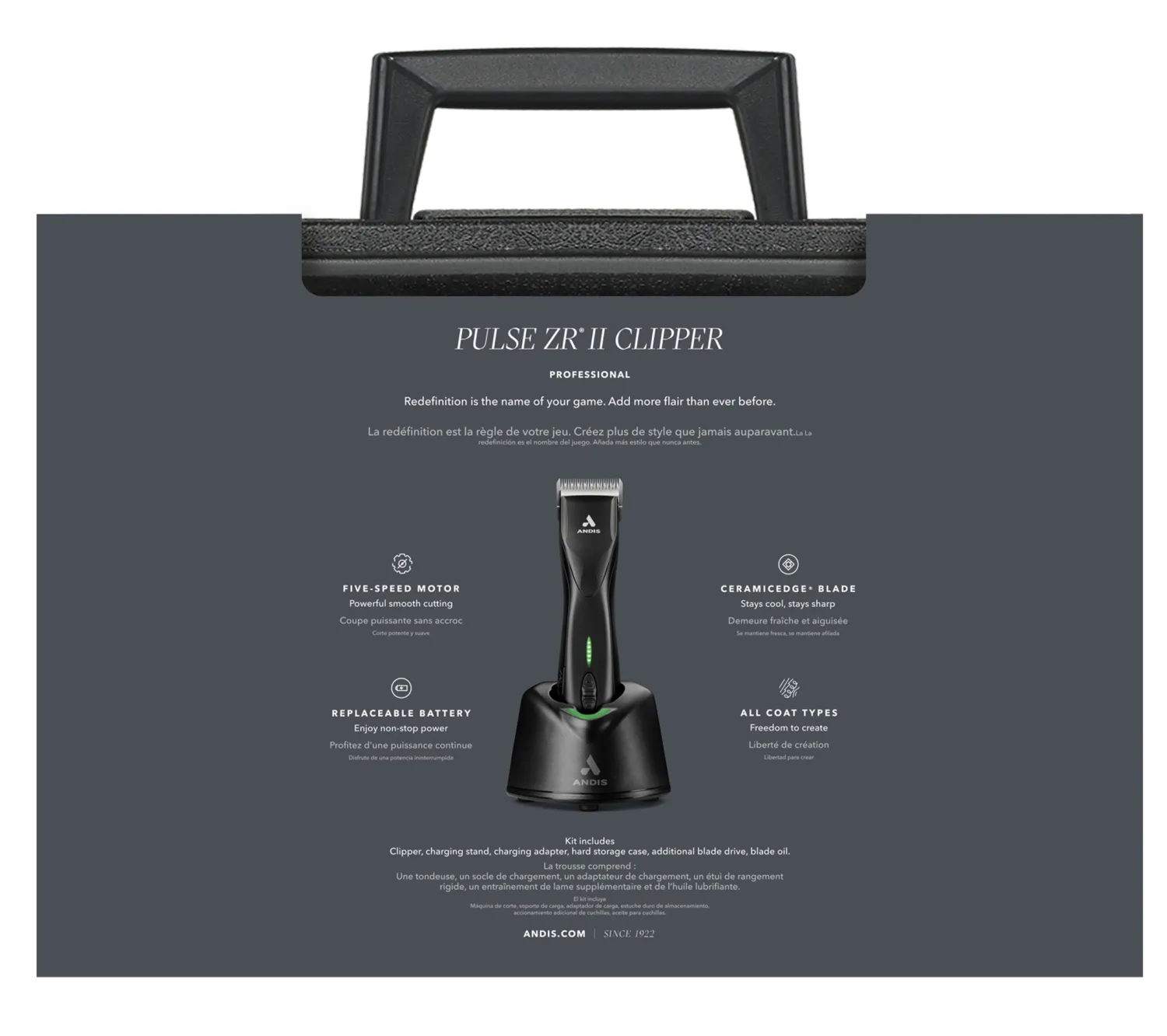 Online ANDIS COMPANY Andis® Pulse ZR® II Cordless Clipper with No. 10 Blade Black