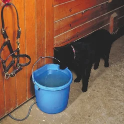 ANIMAL HEALTH INT API® 20-Quart Heated Flatback Bucket Blue