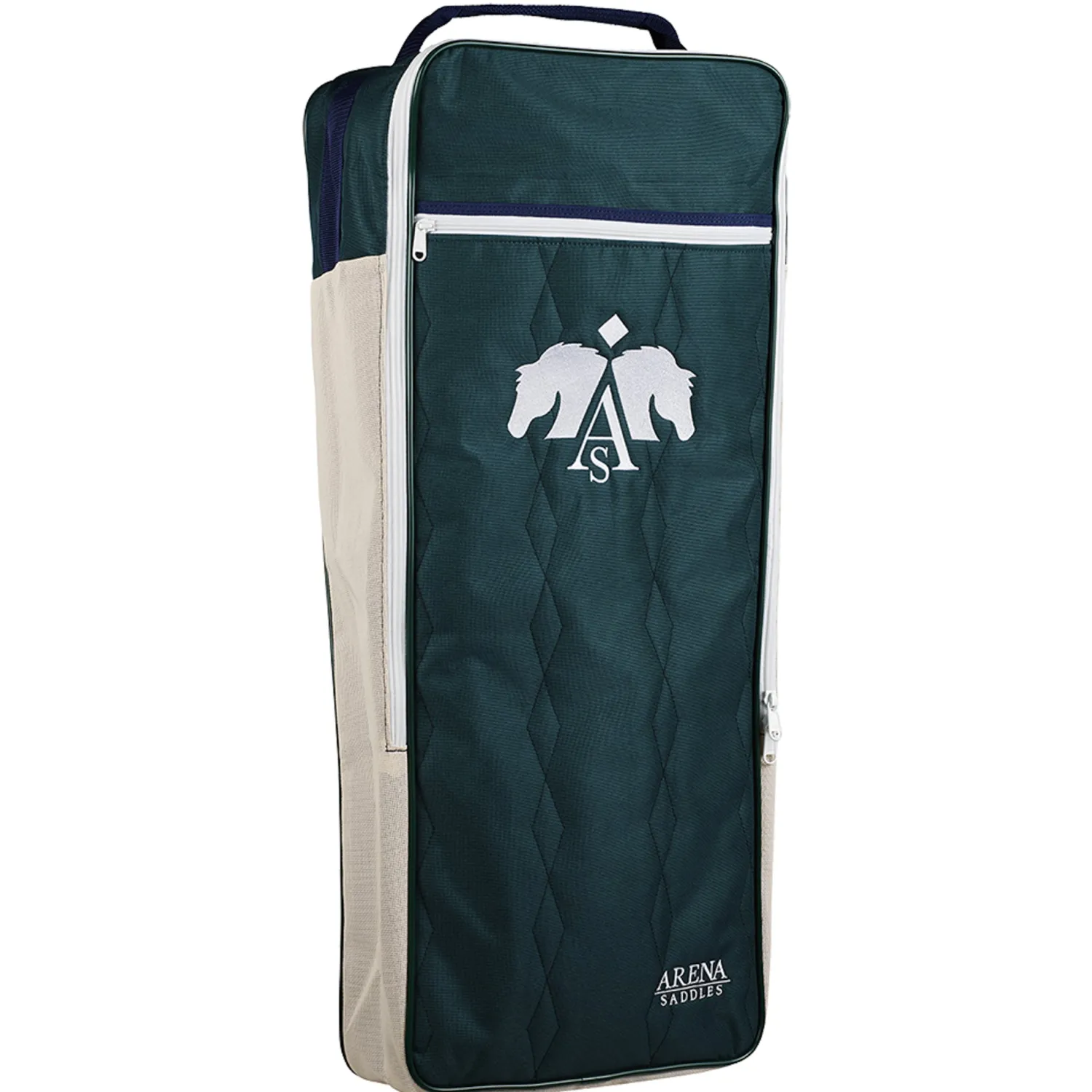 New SADDLERY BRANDS INTL Arena Bridle Bag Dark Green/Navy/White/Caramel