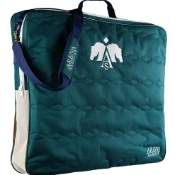 Clearance SADDLERY BRANDS INTL Arena Saddle Pad Bag Dark Green/Navy/White/Caramel