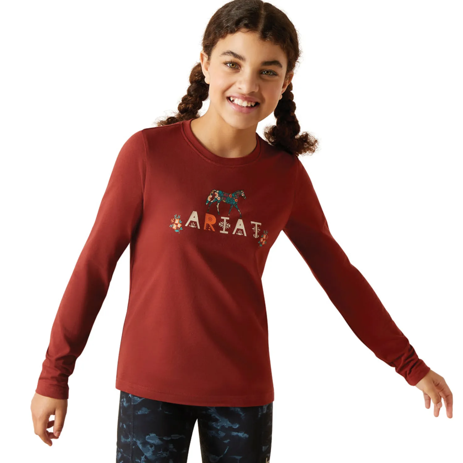 Online ARIAT-APPAREL Ariat® Kids’ Blossom Pony Tee Fired Brick