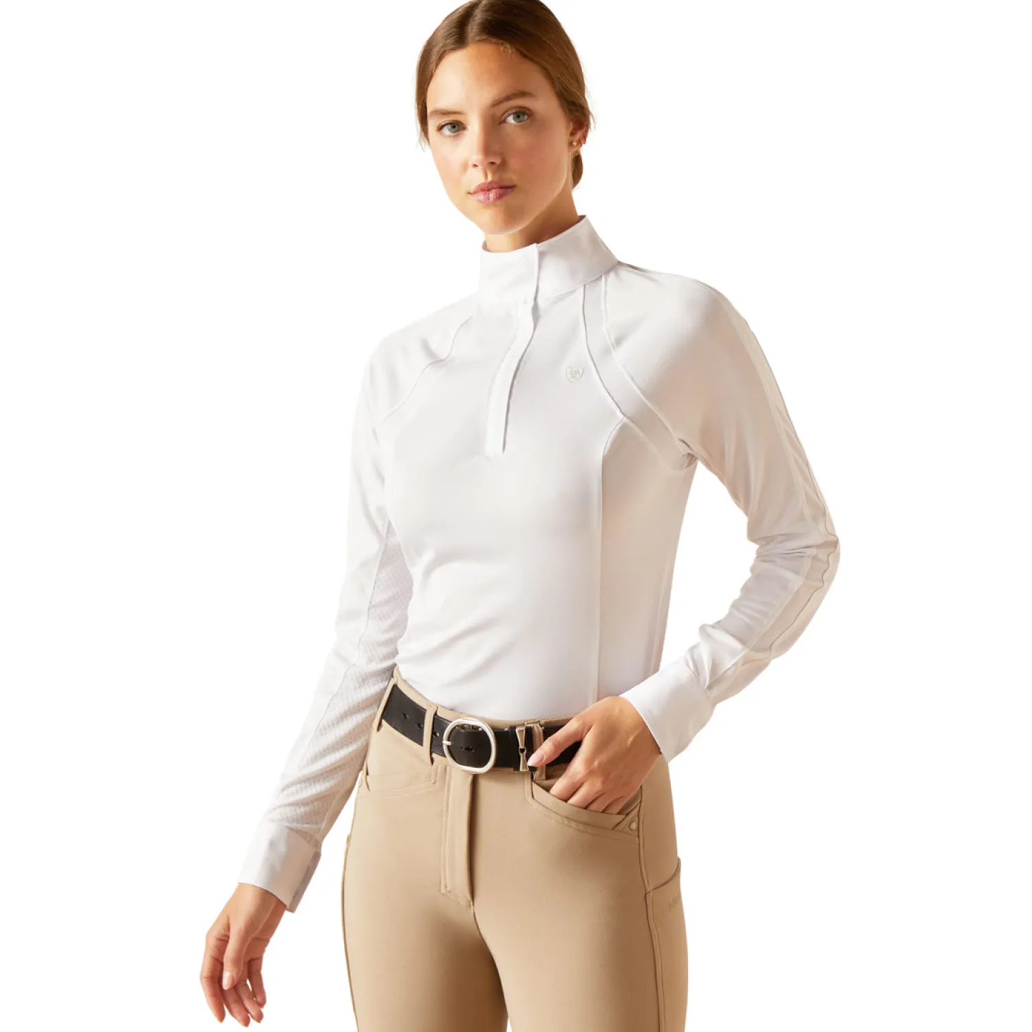 Clearance ARIAT-APPAREL Ariat® Ladies’ Pro Sunstopper Show Shirt 3.0 White