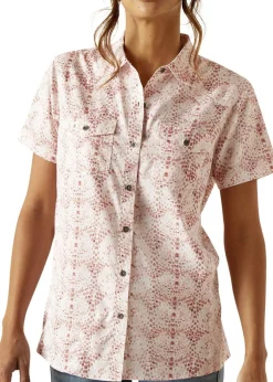 Discount ARIAT-APPAREL Ariat® Ladies’ VenTEK™ Stretch Short Sleeve Shirt Brush Stroke Print