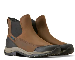 Hot ARIAT ® Men’s Terrain Blaze Waterproof Boots Distressed Brown