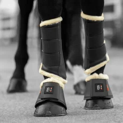 New EQUINAVIA B Vertigo Wellington Fleece-Top Bell Boots Black