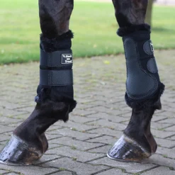 Outlet BACK ON TRACK BOT LL Back on Track® 3D Mesh Splint Boots with Faux Fur Black