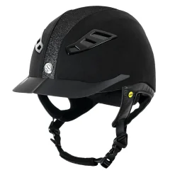 Online BACK ON TRACK BOT LL Back on Track® Lynx Micromocca Riding Helmet Black