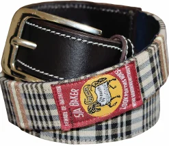 Hot JPC EQUESTRIAN Baker® Ladies’ Classic Plaid Belt Brown Leather/Plaid