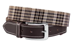 Hot JPC EQUESTRIAN Baker® Ladies’ Classic Plaid Belt Brown Leather/Plaid