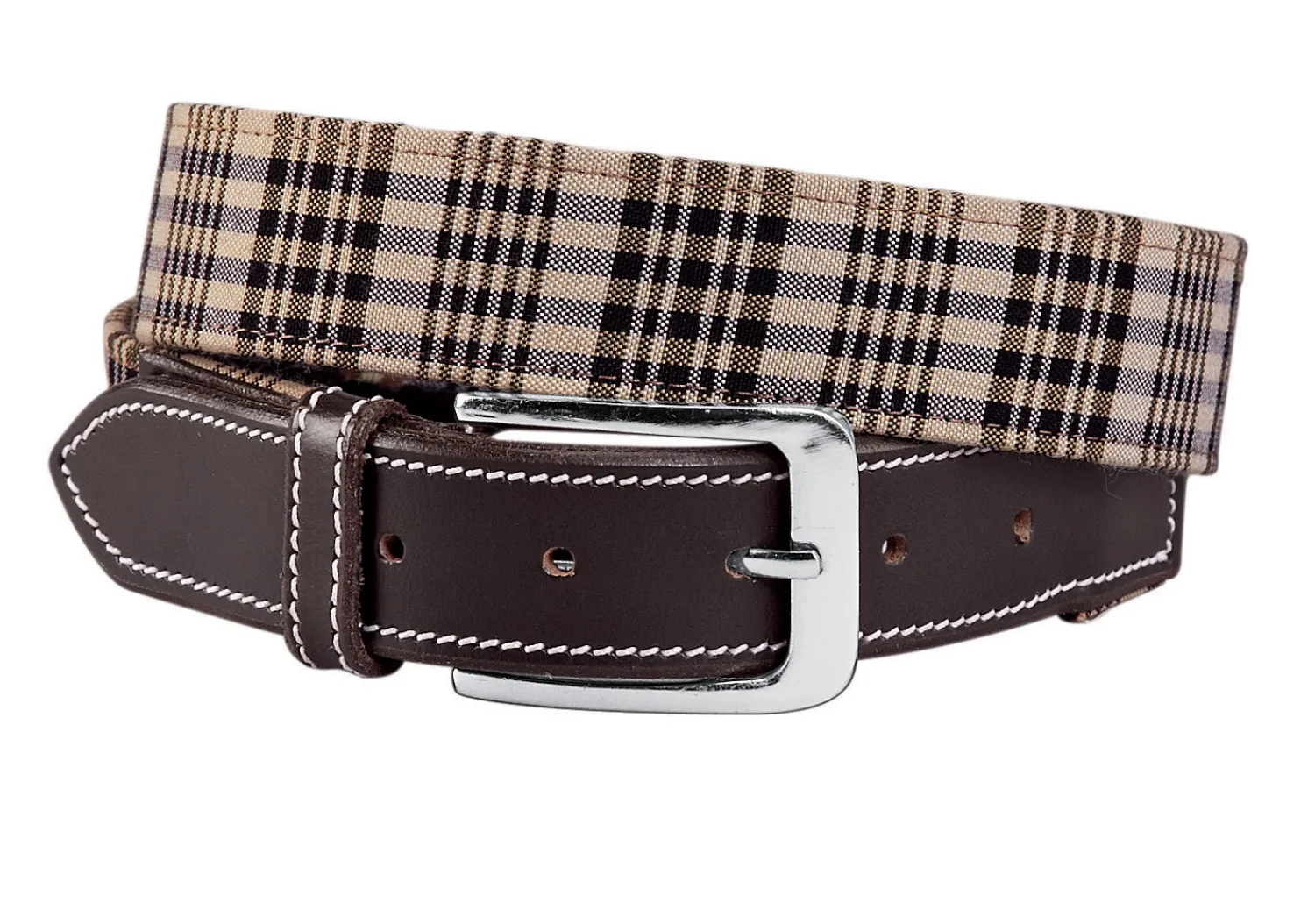 Hot JPC EQUESTRIAN Baker® Ladies’ Classic Plaid Belt Brown Leather/Plaid