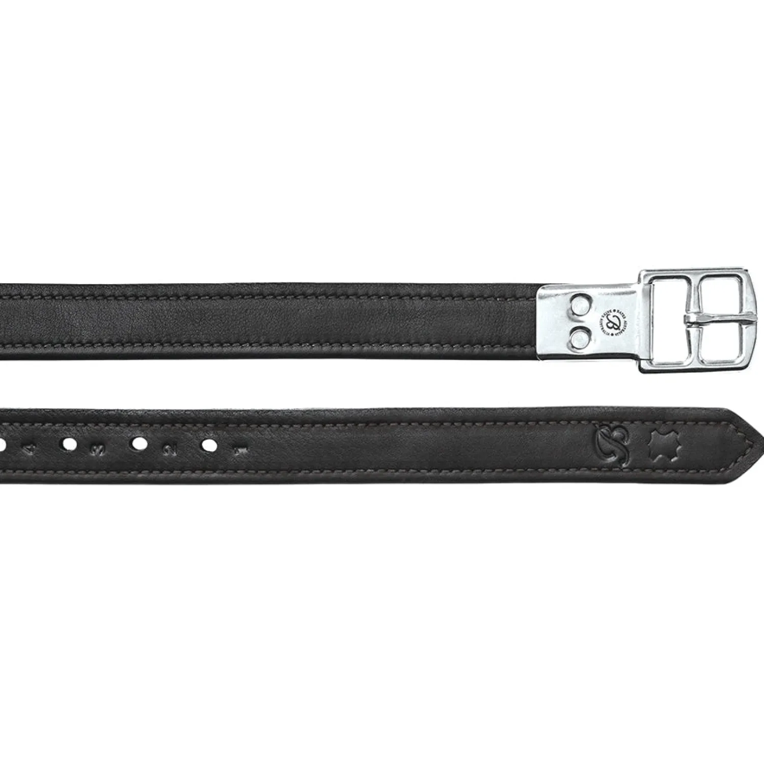 SADDLERY BRANDS INTL Bates Luxe Dressage Stirrup Leathers Classic Black