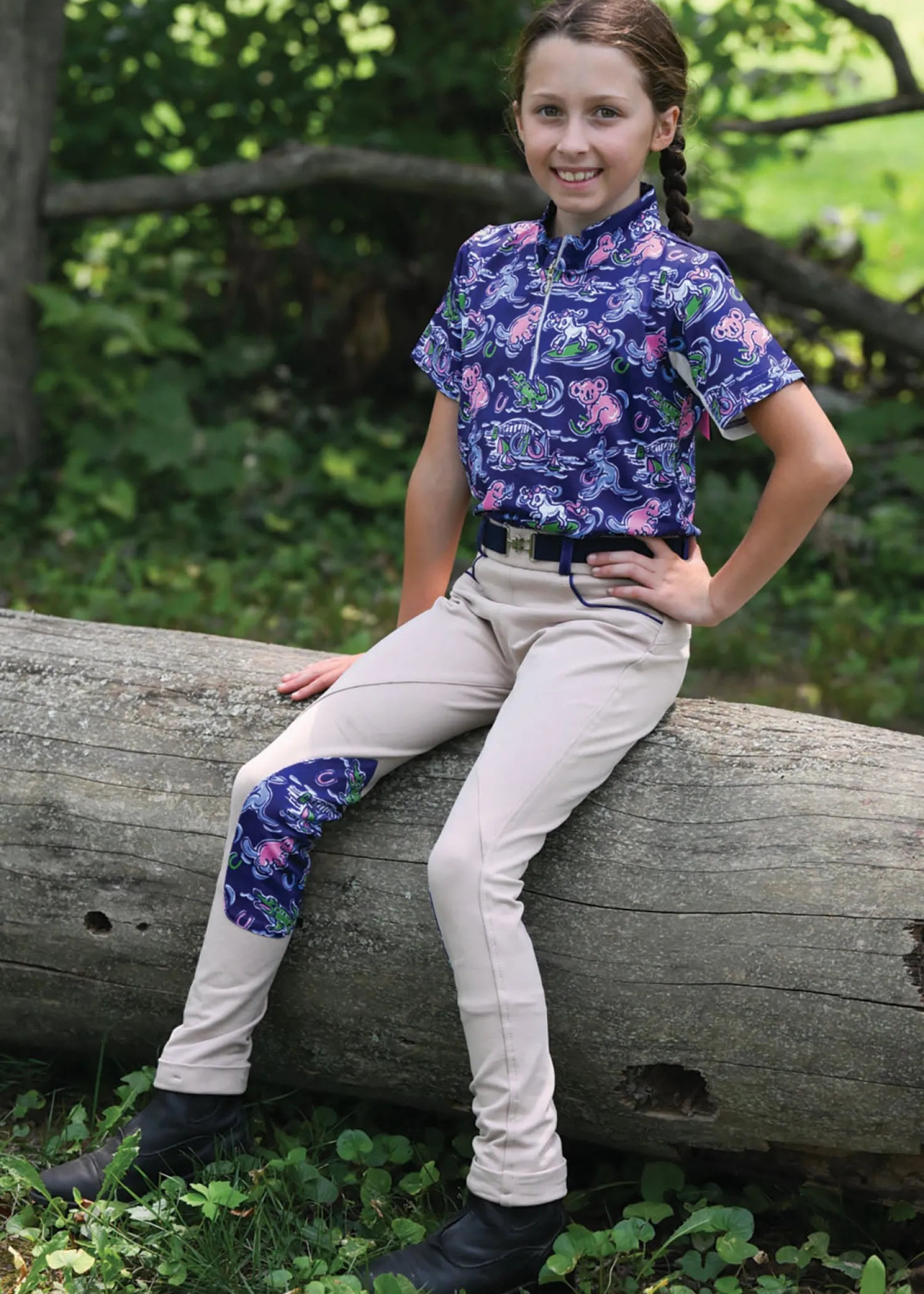 Hot BELLE AND BOW EQSTRN Belle & Bow Equestrian Children’s Short Sleeve Sun Shirt