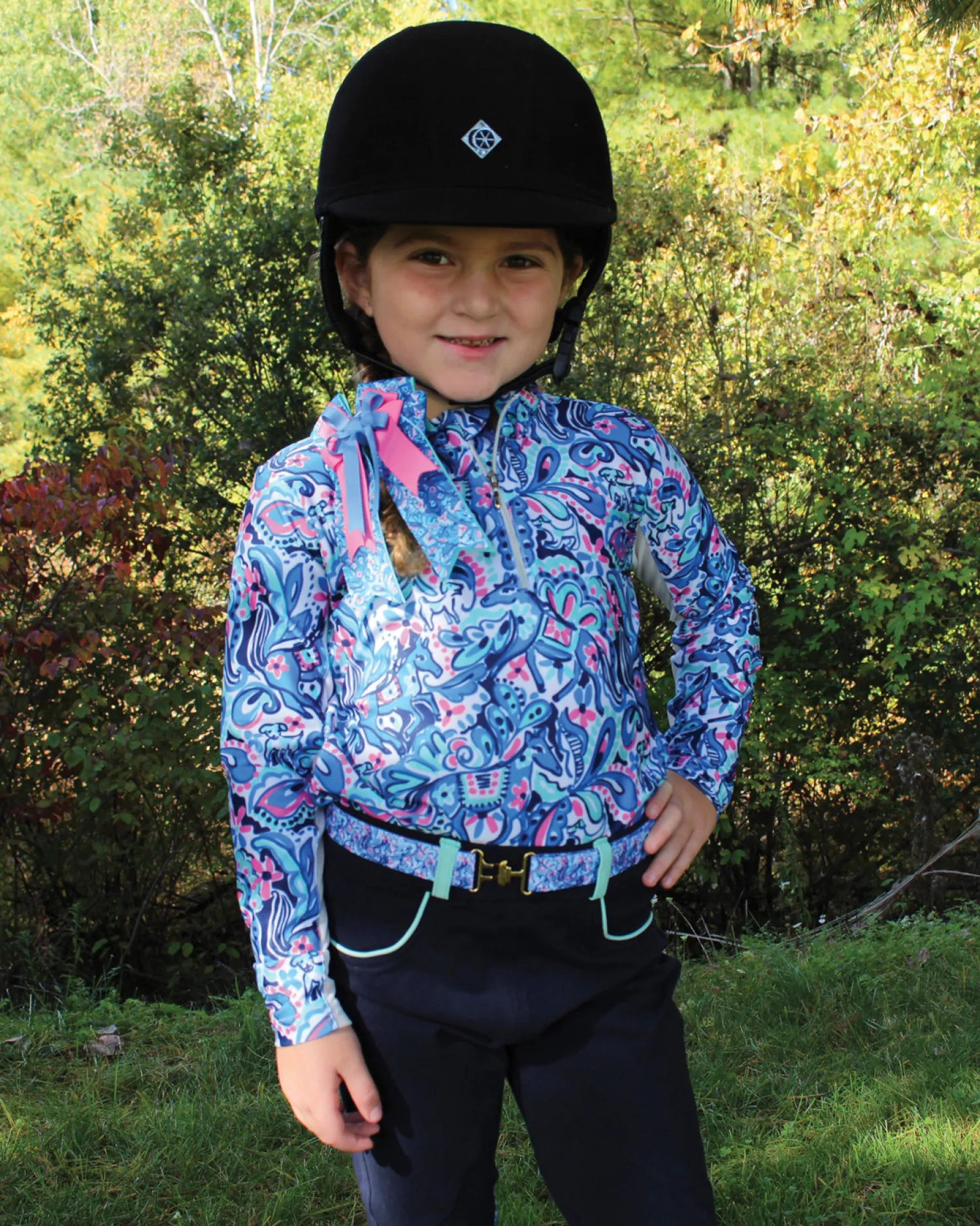 Outlet BELLE AND BOW EQSTRN Belle & Bow Equestrian Girls’ Long Sleeve Sun Shirt
