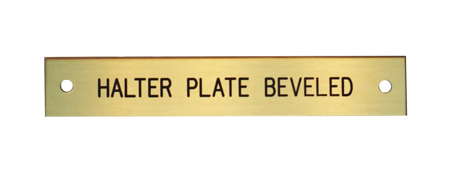 DOVER DROPSHIP Beveled Edge Halter Nameplate - 1 or 2 lines