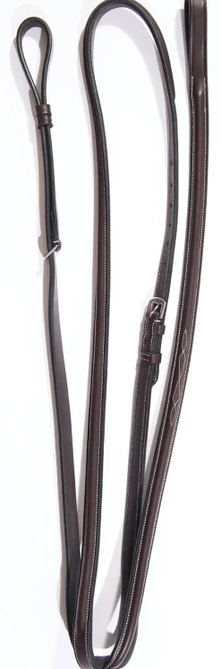 KL SELECT Black Oak Round-Raised Fancy-Stitched Standing Martingale Brown