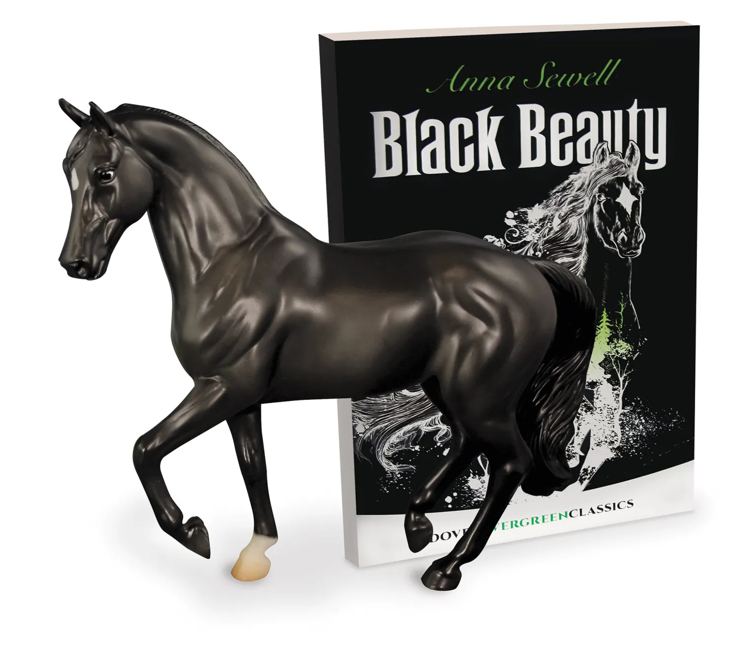 New REEVES INTERNATIONAL Breyer® Classics® Black Beauty Horse and Book Set