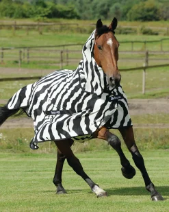New TOKLAT ORIGINALS Bucas Buzz-Off Fly Sheet with High Neck Zebra