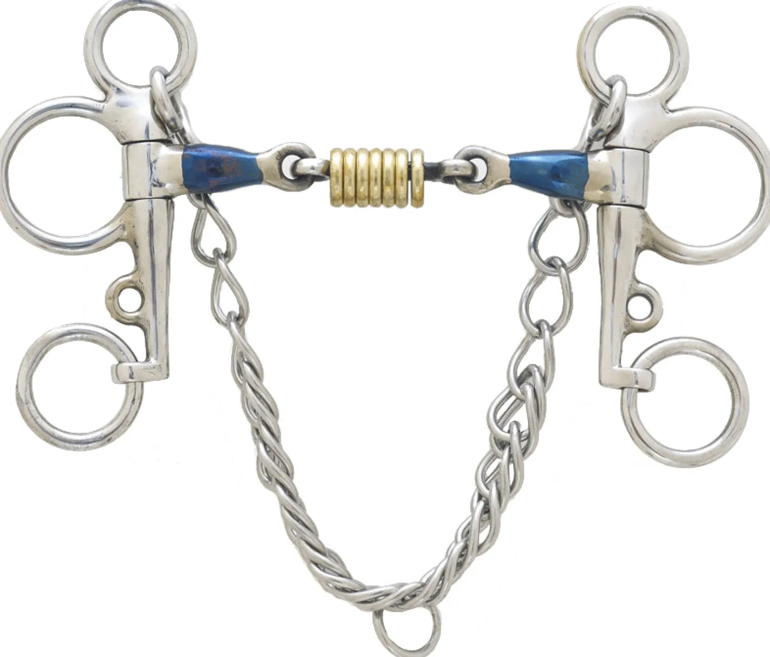 ERS Centaur® Blue Steel Double-Jointed Disc Tom Thumb Pelham Bit Stainless