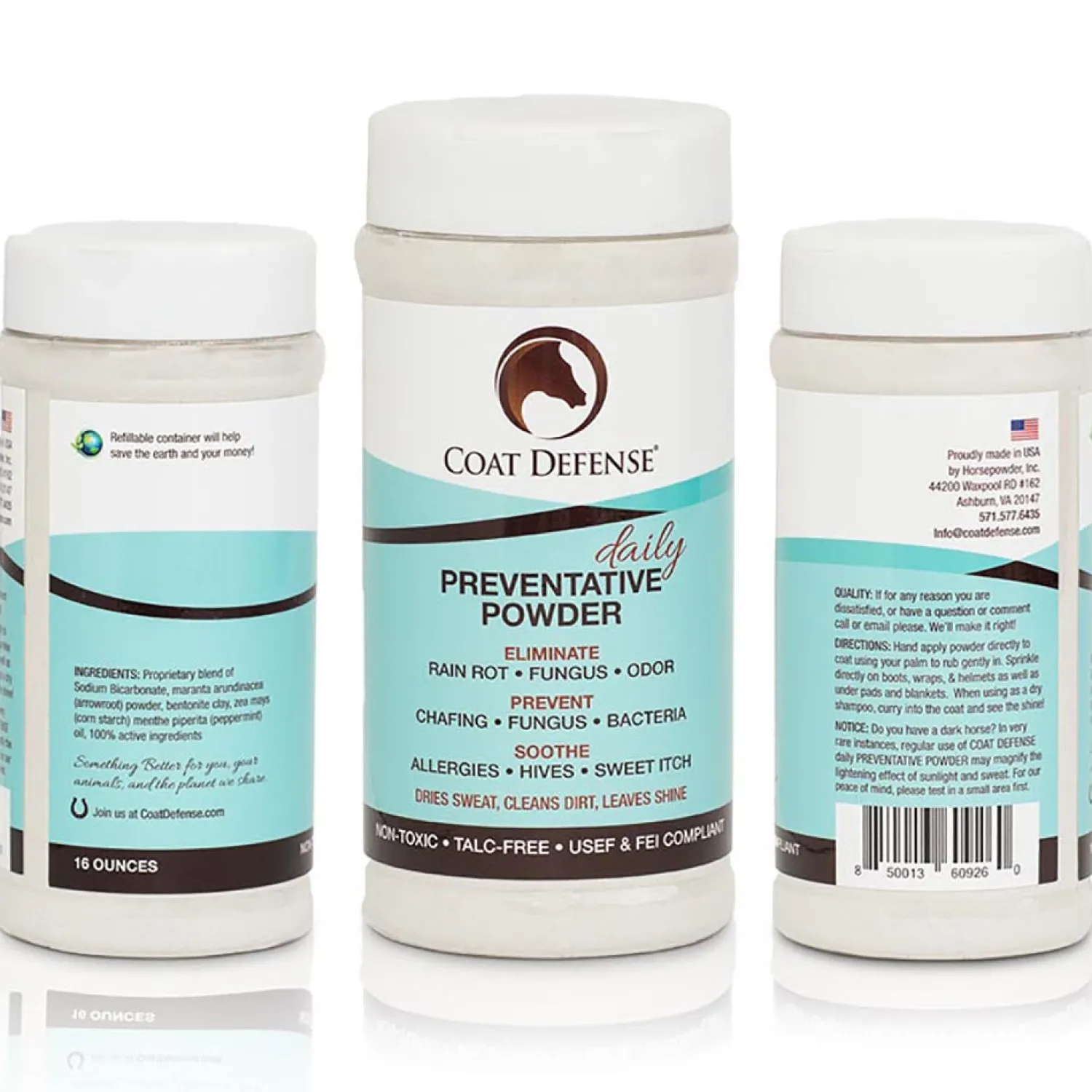 Best HORSEPOWDER INC Coat Defense® Daily Preventative Powder