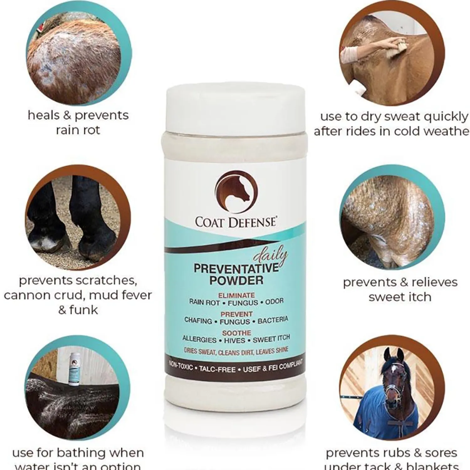 Best HORSEPOWDER INC Coat Defense® Daily Preventative Powder