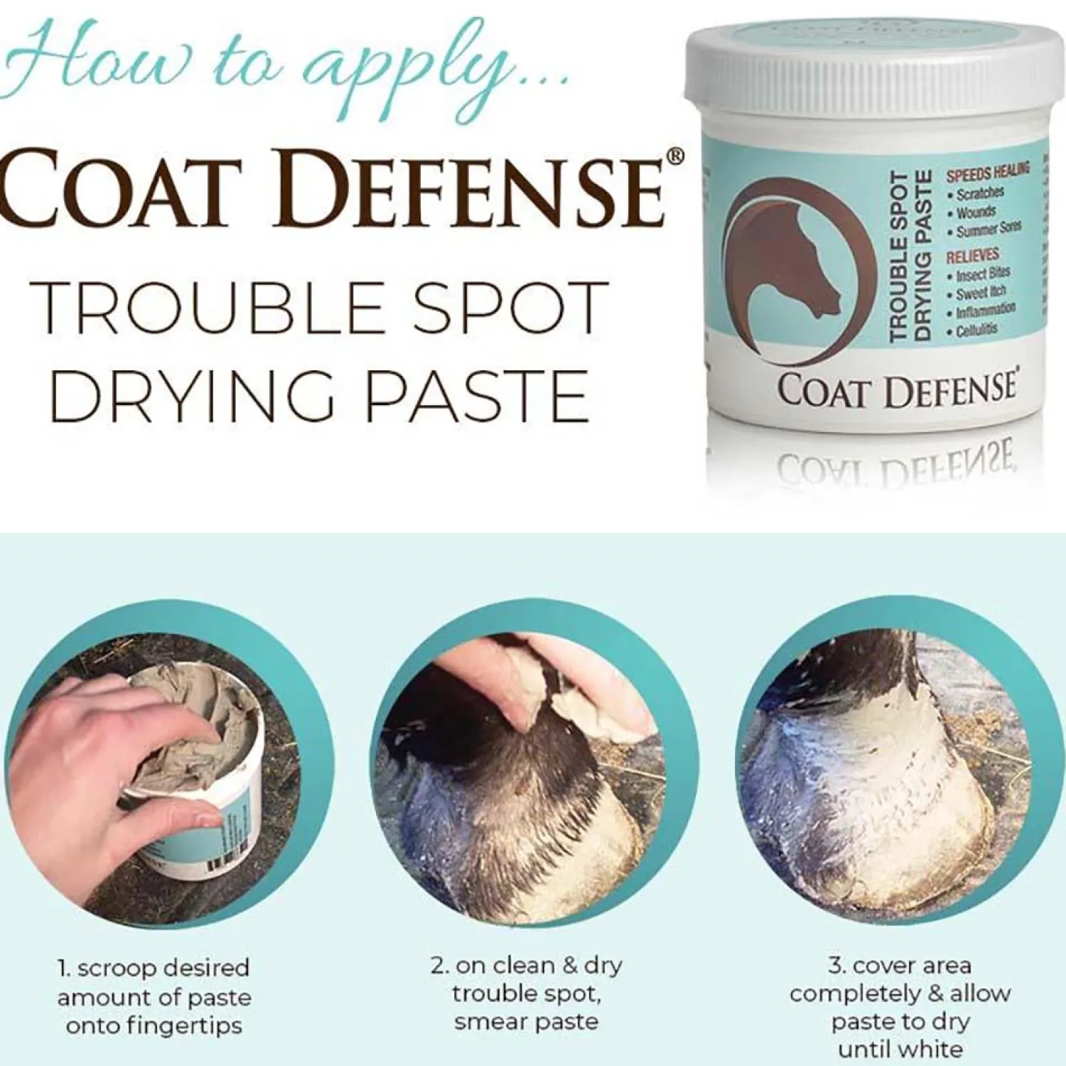 Hot HORSEPOWDER INC Coat Defense® Trouble Spot Drying Paste