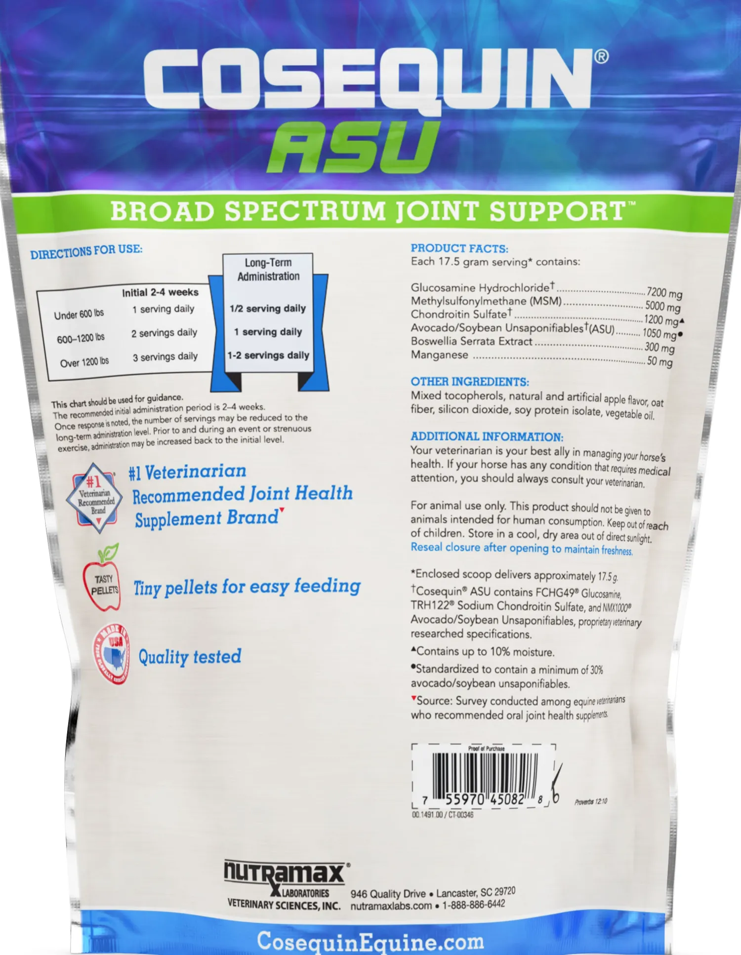 Hot NUTRAMAX Cosequin® ASU Broad Spectrum Joint Health Supplement, Pellet Form