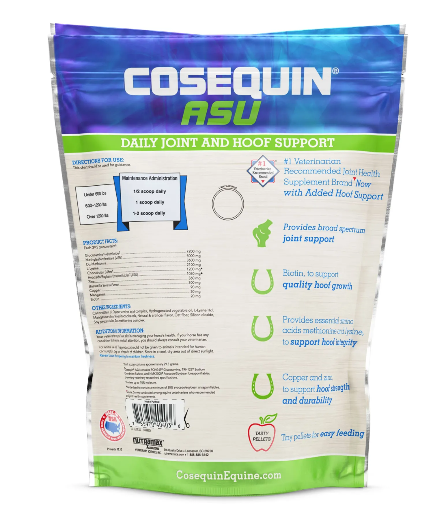 Hot NUTRAMAX Cosequin® ASU Joint & Hoof Daily Maintenance Support, Pellets