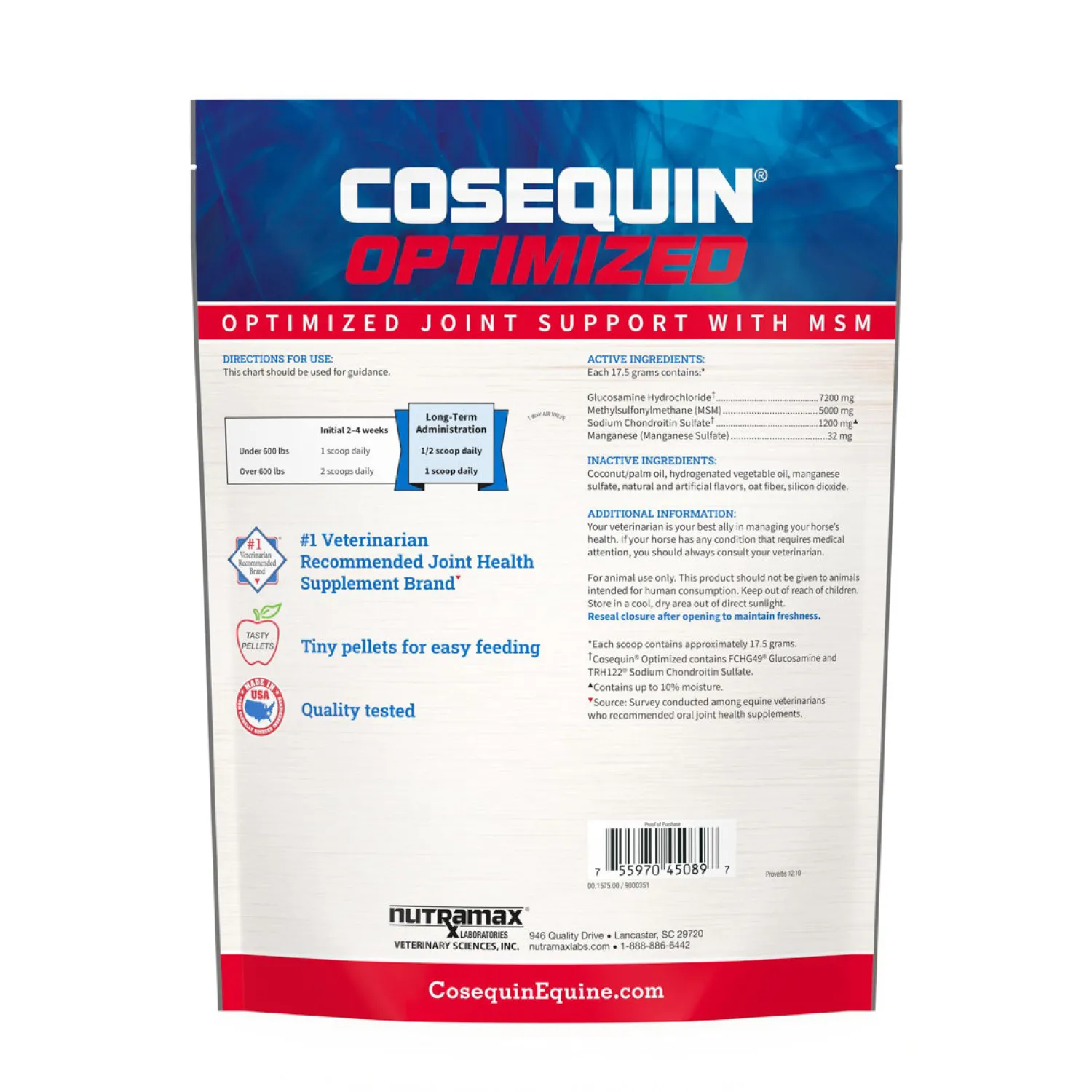 Best NUTRAMAX Cosequin® Optimized with MSM Pellets