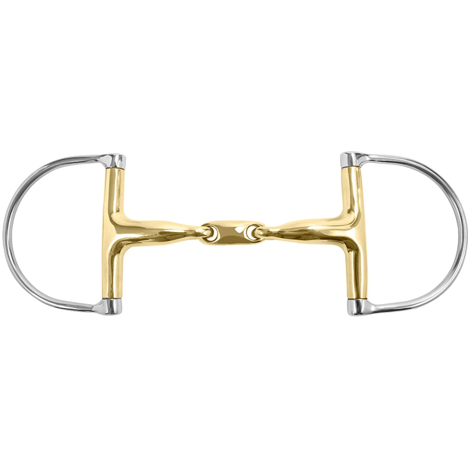 Sale INT RIDING HELMET Curved Mouth Hunter D-Ring Bit with Lozenge German Silver