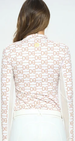 Sale DANCING EQUESTRIAN Signature Long Sleeve Shirt Gold