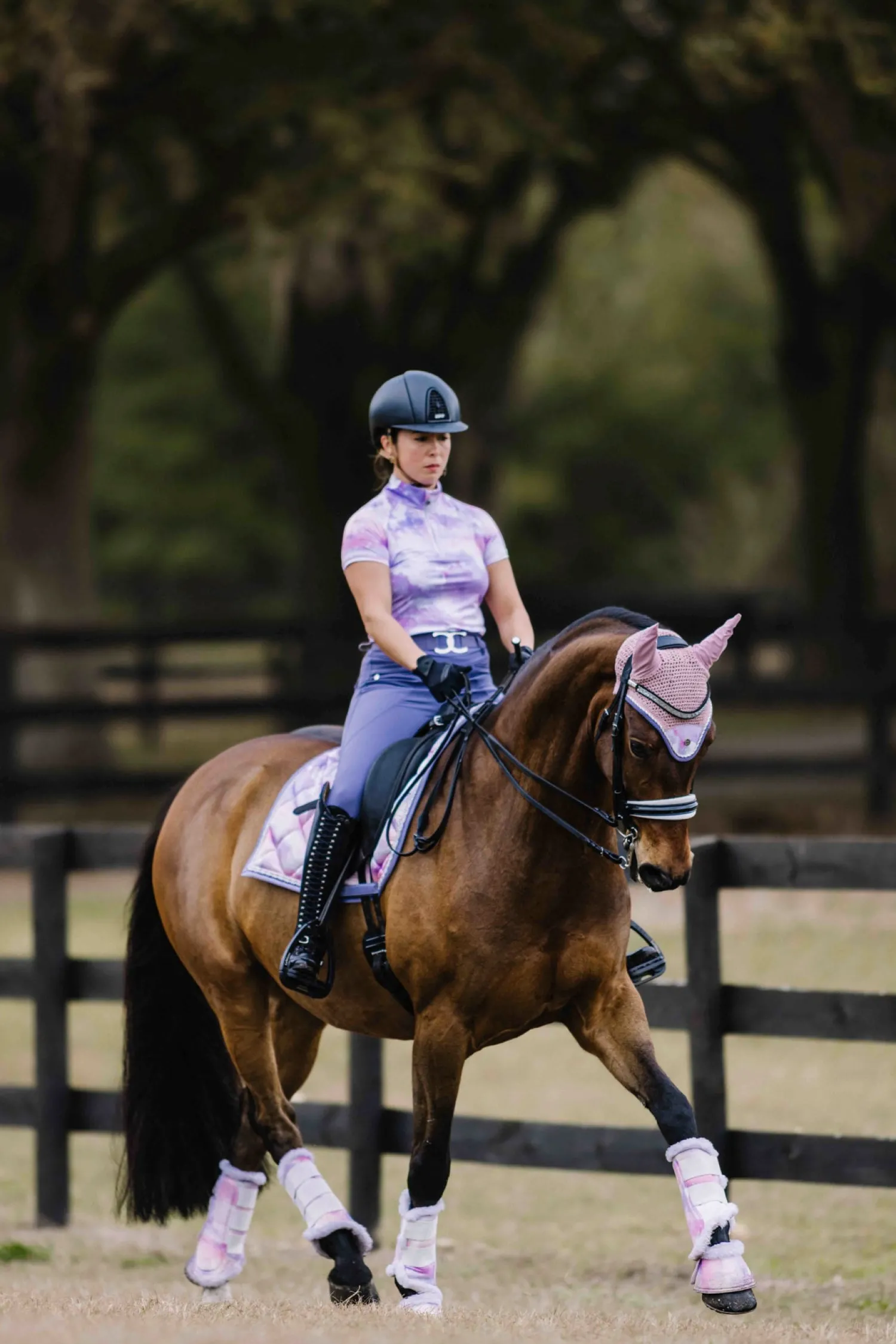 Online JPC EQUESTRIAN Dapplebay Haze Short-Sleeve Sun Shirt Lavender
