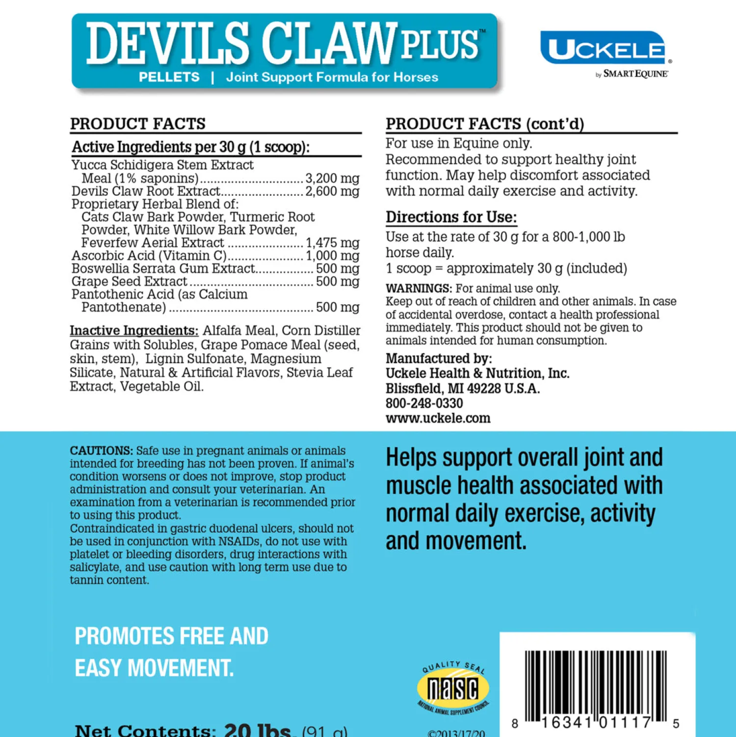 Hot SMARTPAK Devil's Claw Plus™ Pellets by SmartEquine™ - 20 lbs
