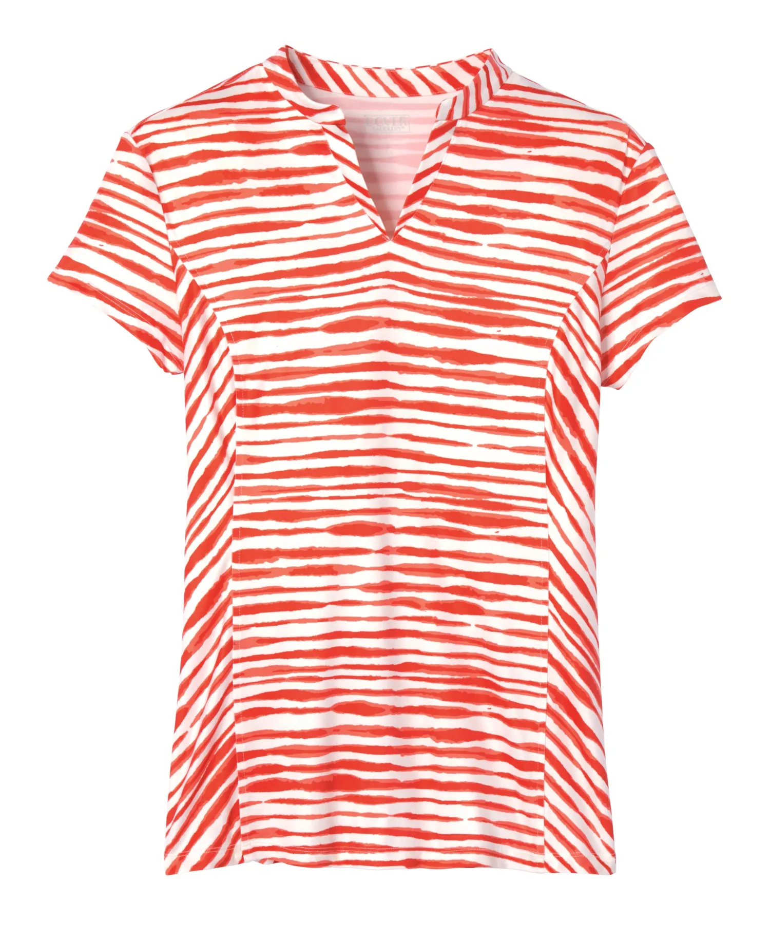 Best KIRSCH Dover Saddlery® Ladies’ Notch-V Stripe Short Sleeve Shirt