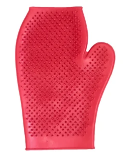 Clearance SHIVAM DS Rubber Grooming Glove Red