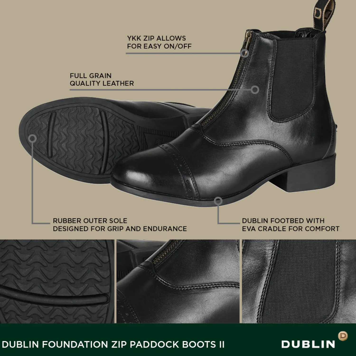 Online WEATHERBEETA Dublin® Ladies’ Foundation Zip Paddock Boots II