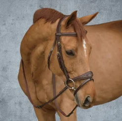 New KENTUCKY HORSEWEAR Dy'on® Rubber Reins Brown