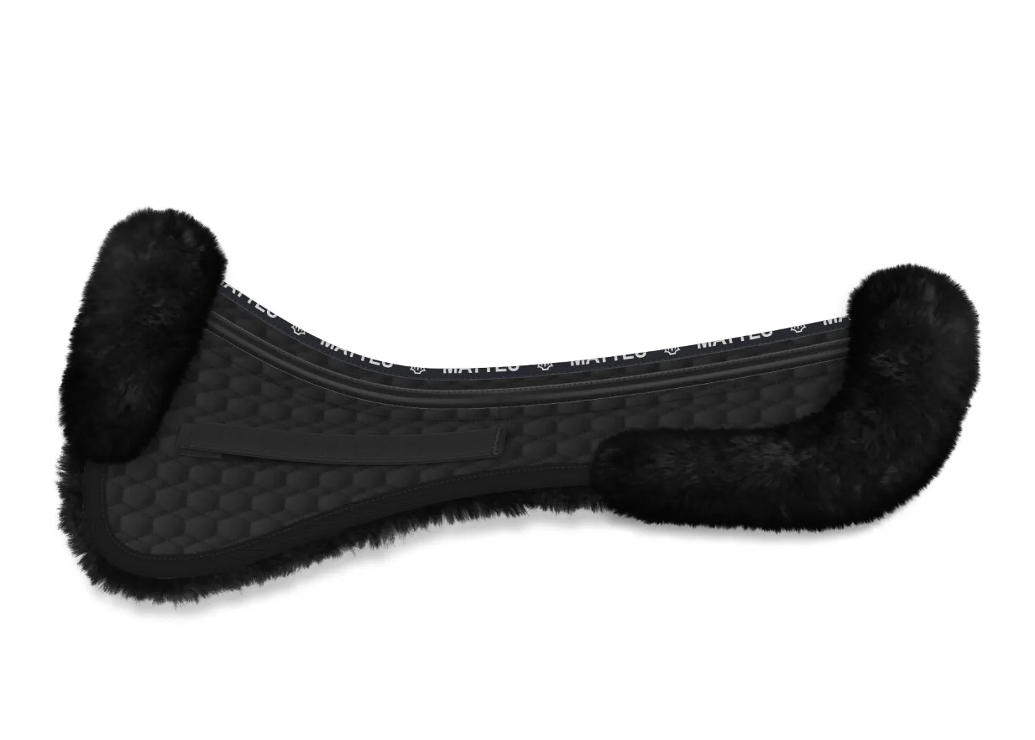Clearance WORLD EQUSTRN BRNDS E.A. Mattes Dressage Correction Half Pad with Rear Trim & Pockets for Shims
