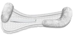 Sale WORLD EQUSTRN BRNDS E.A. Mattes Platinum EWWA Sheepskin Dressage Correction Half Pad with Rear Trim
