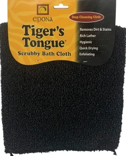 Outlet EPONA LTD Epona Tiger’s Tongue® Scrubby Bath Cloth Black