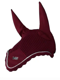Hot EQUESTRIAN STOCKHOLM Classic Ear Bonnet Cold Deep Red