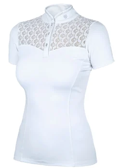 Hot EQUESTRIAN STOCKHOLM Ladies’ Crystal Champion Short Sleeve Shirt White