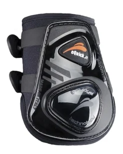 Best JPC EQUESTRIAN eQuick eShock Legend Rear Boots with Pin Fasteners Black