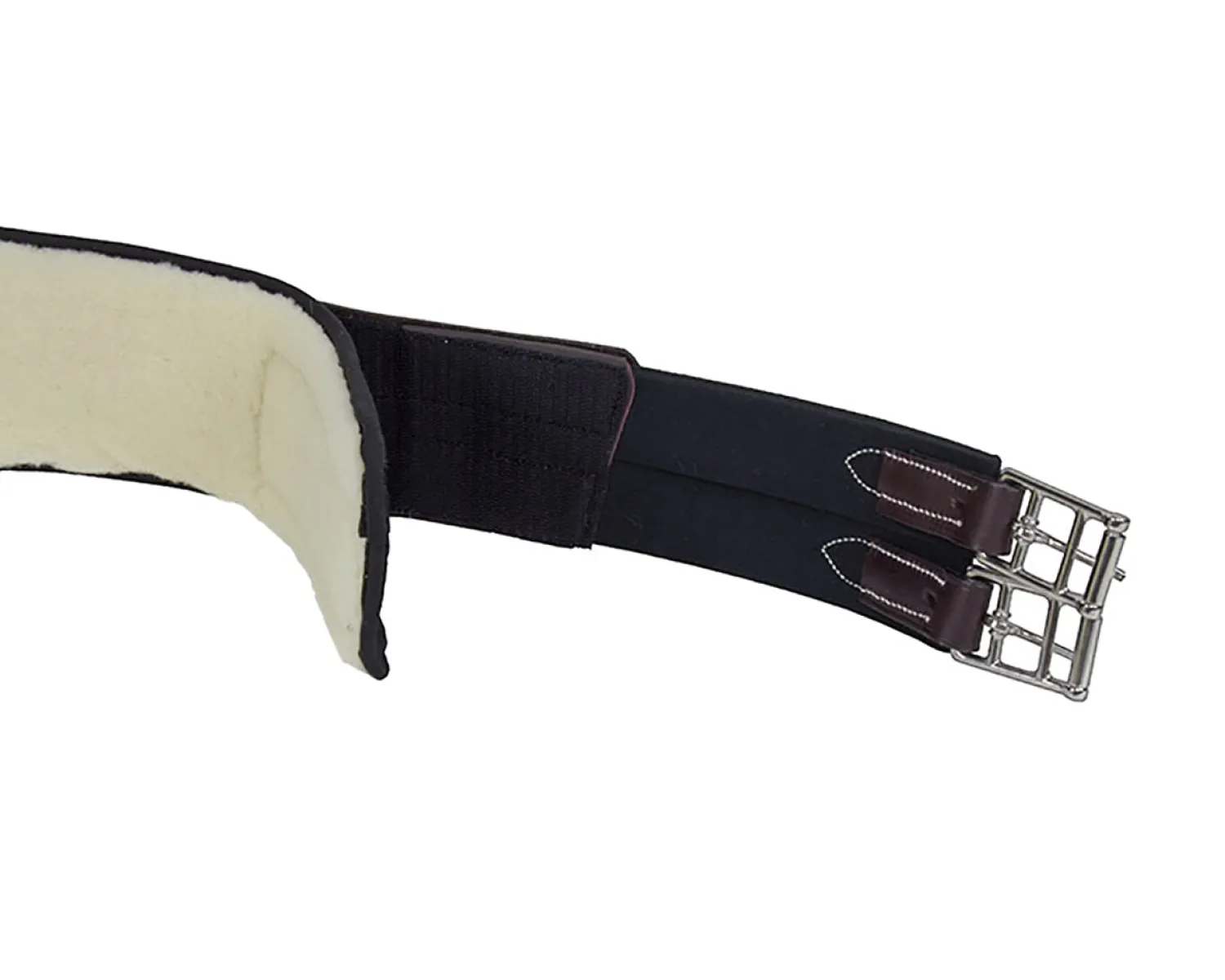EQUIFIT ® Anatomical BellyGuard Girth with SheepsWool™ T-Foam Liner Brown/Black