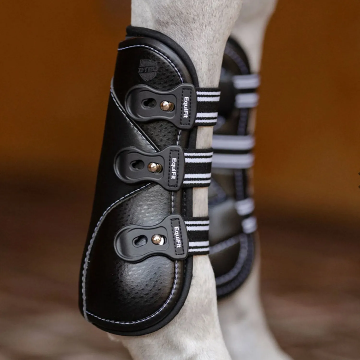Hot EQUIFIT ® D-Teq™ Front Boots with SheepsWool™ ImpacTeq® Liner Black Ostrich