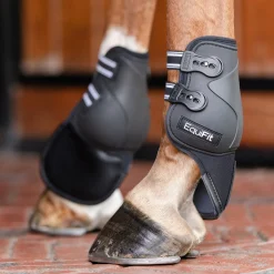 Hot EQUIFIT ® Prolete™ Hind Boots with Elastic Straps & Extended Liners Black
