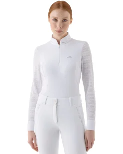 Outlet EQUILINE AMERICA Equiline Ladies’ Golig Long Sleeve Competition Shirt White