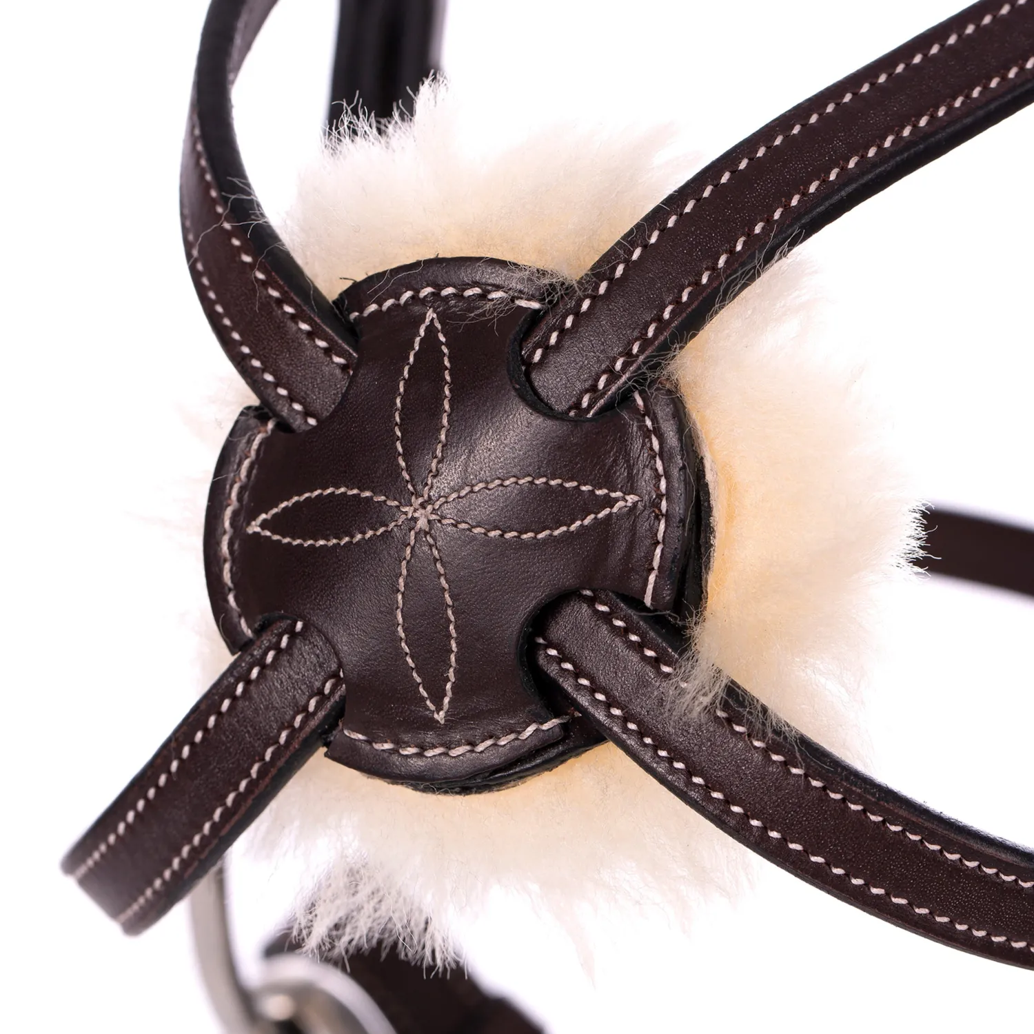 New EQUINAVIA Valkyrie Fancy-Stitched Figure-8 Bridle & Reins Chocolate Brown